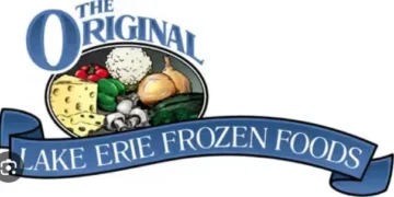 Lake Erie Frozen Foods logo featuring fresh vegetables and frozen food products for wholesale foodservice distribution and commercial food suppliers.