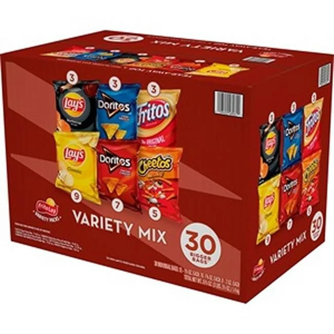 Bulk snack variety pack featuring Lay's, Doritos, and Fritos assortment for wholesale food distribution and foodservice suppliers.