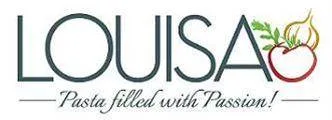 Louisa pasta brand logo featuring passion fruit imagery, representing specialty filled pasta products for food distributors and wholesale suppliers.