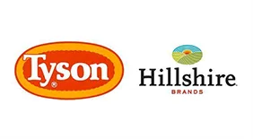 Tyson and Hillshire Brands logos representing major food suppliers and manufacturers in the wholesale food distribution industry.